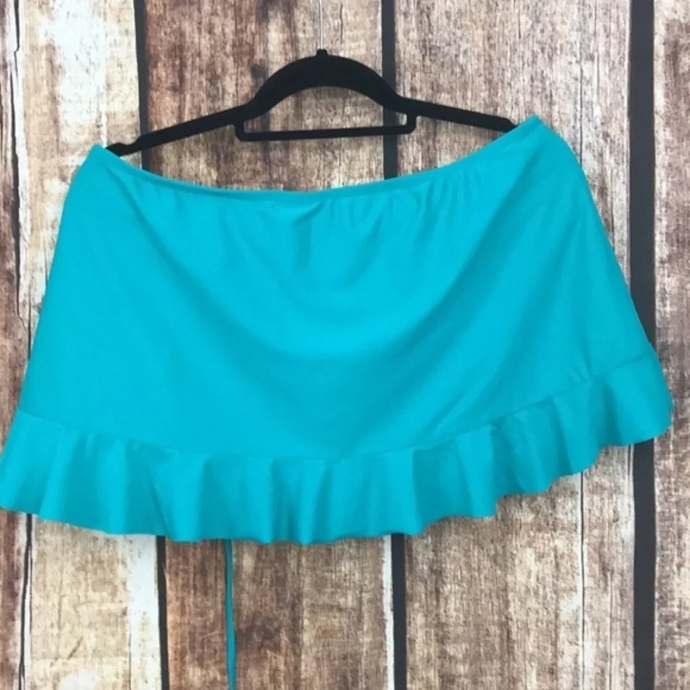 Catalina Teal Ruffle Swim Bottom LG 14/16